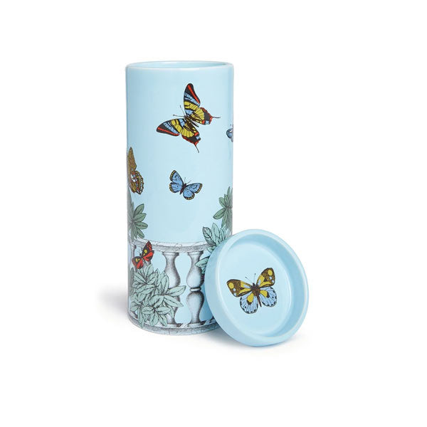 NEL MENTRE Tall scented Candle - Farfalle e balaustra Décor - Giardino Segreto Fragrance(800g)